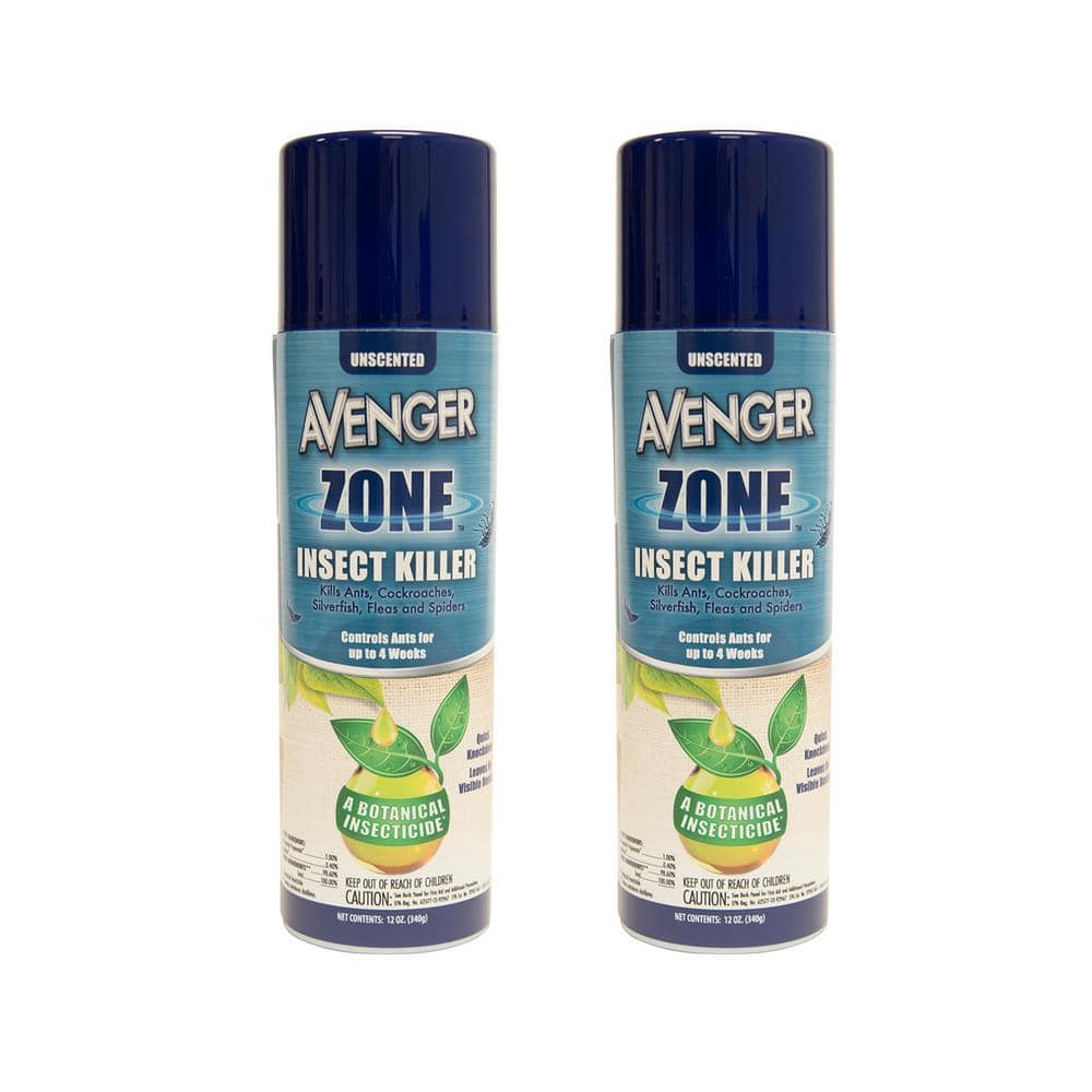 12 oz. Zone Insect Killer with Natural Plant-Based Ingredients, Unscented, Indoor/Outdoor, Aerosol Spray Can(2-Pack) - Hercitys