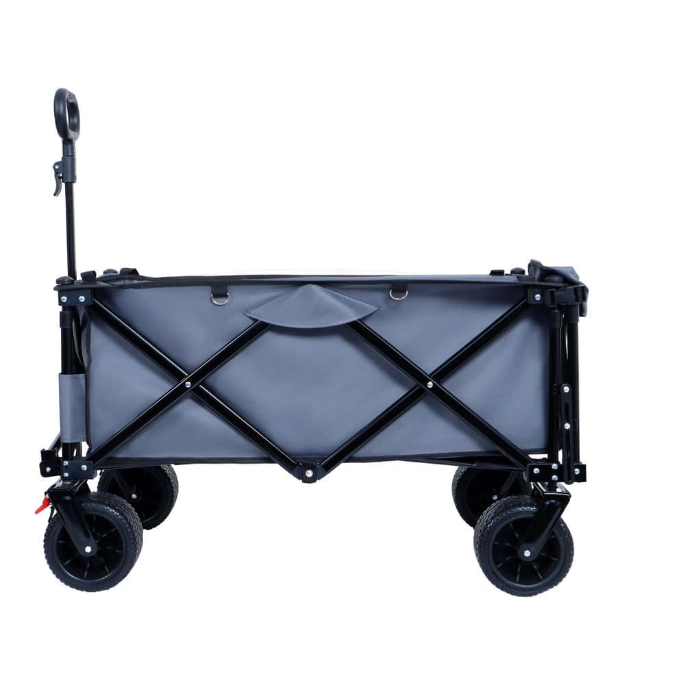 3.81 cu. ft. Steel Frame Garden Cart With 600D Oxford Fabric, for Beach, Camping with Large All-Terrain Beach Wheels - Hercitys