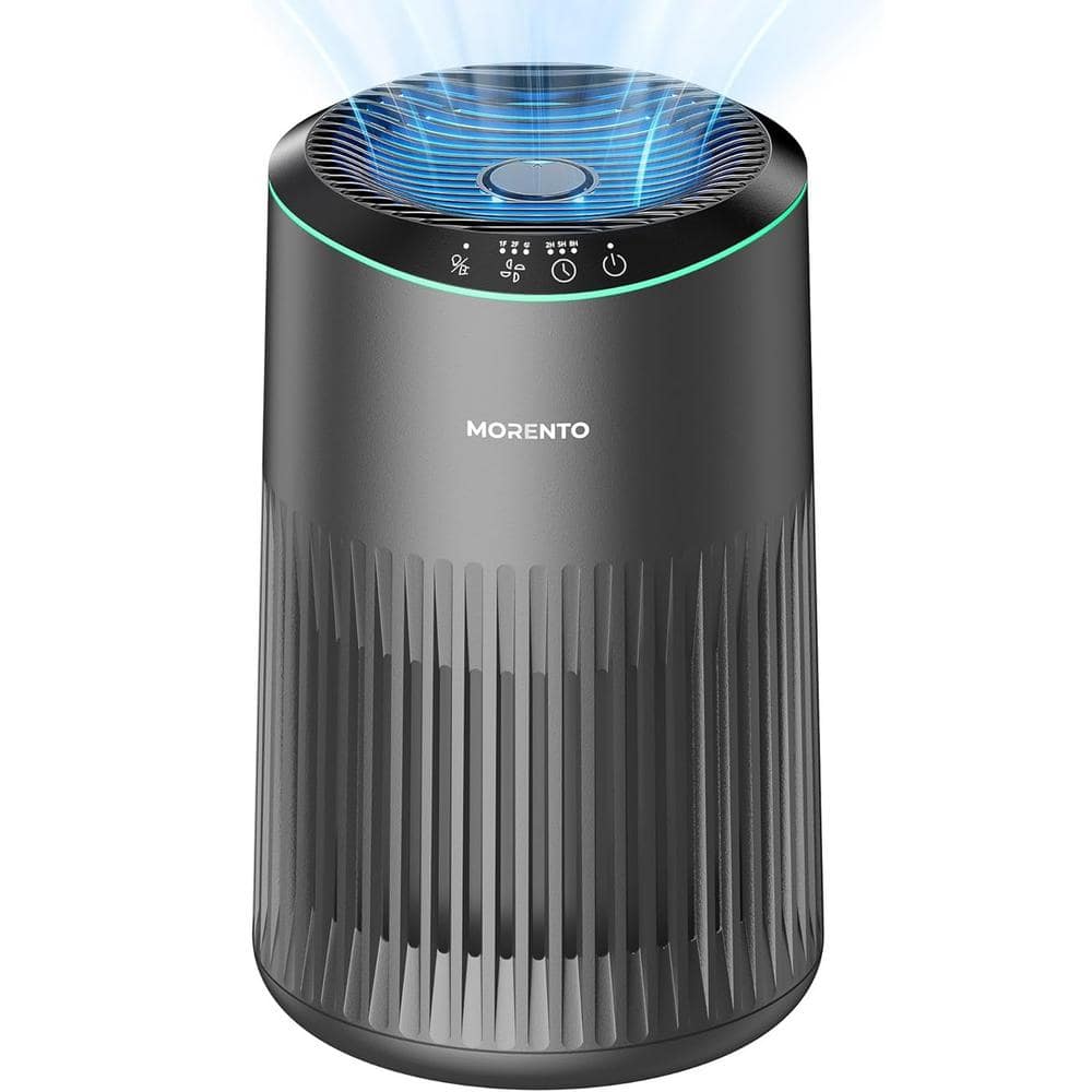 225 Sq. Ft. HEPA Air Purifiers for Home with Fragrance Sponge, Sleep Mode and Blue Ambient Light in Gray - Hercitys