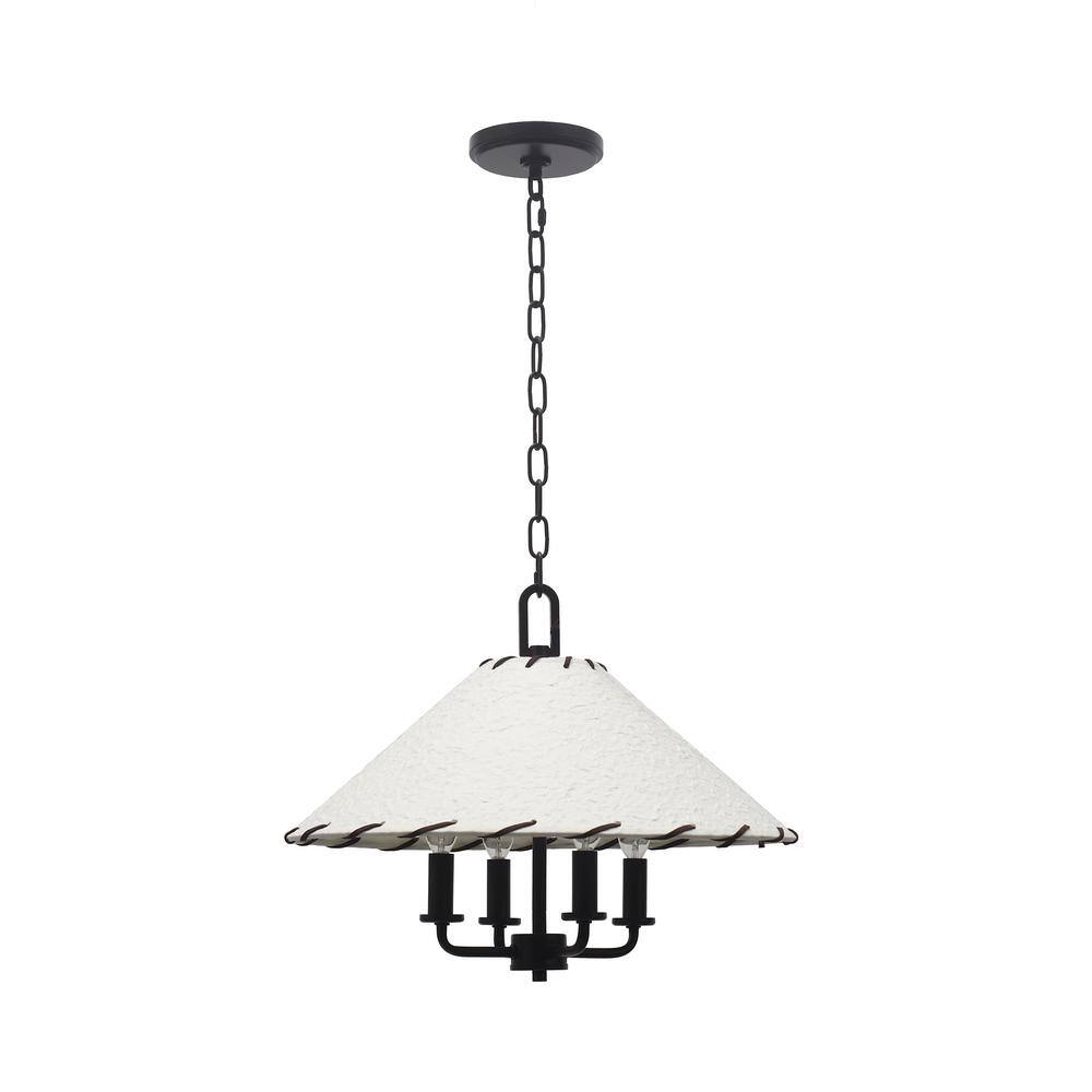 10 in. 1-Light Matte Black and Brushed Nickel Semi-Flush Mount - Hercitys