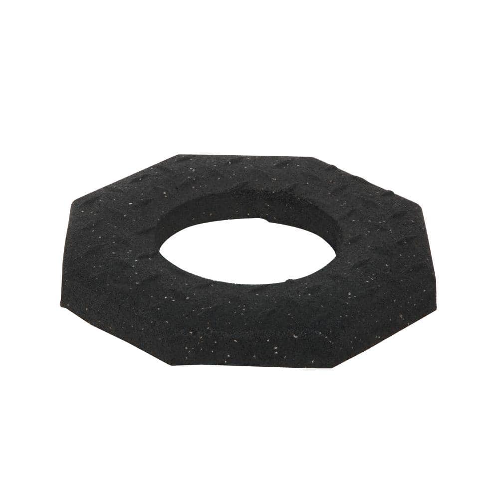 10 lb. Black Rubber Channelizer Base - Hercitys