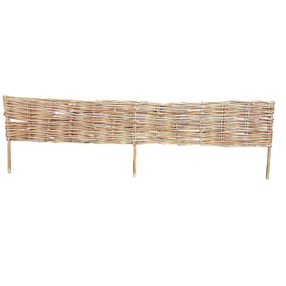 48 in. x 14 in. x 1 in. Carbonized Tan Woven Willow Edging - Hercitys