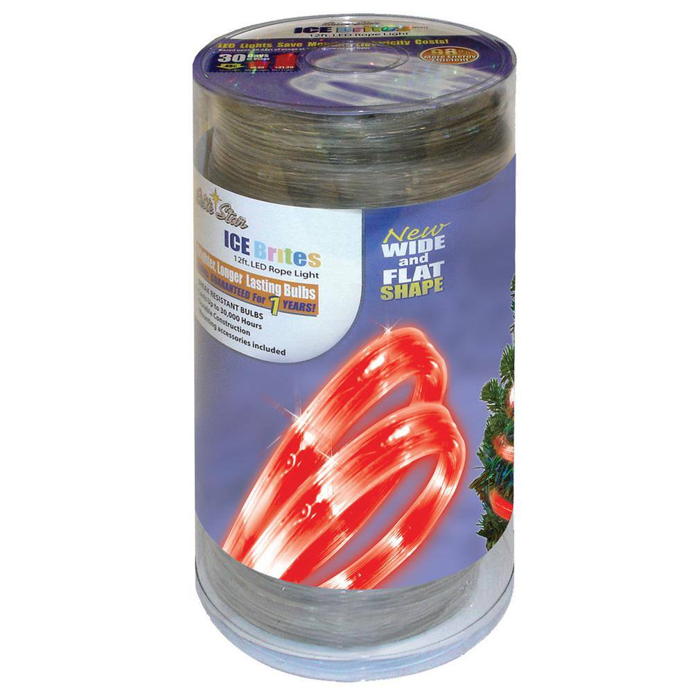 12 ft. 50-Light Red Christmas LED Flat Rope Specialty Lights - Hercitys