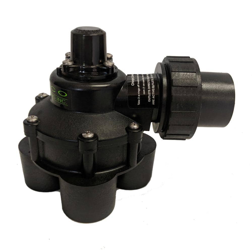 1-1/4 in. Mini 4 Outlet Indexing Irrigation Valve with 2, 3 and 4 Zone Cams - Hercitys