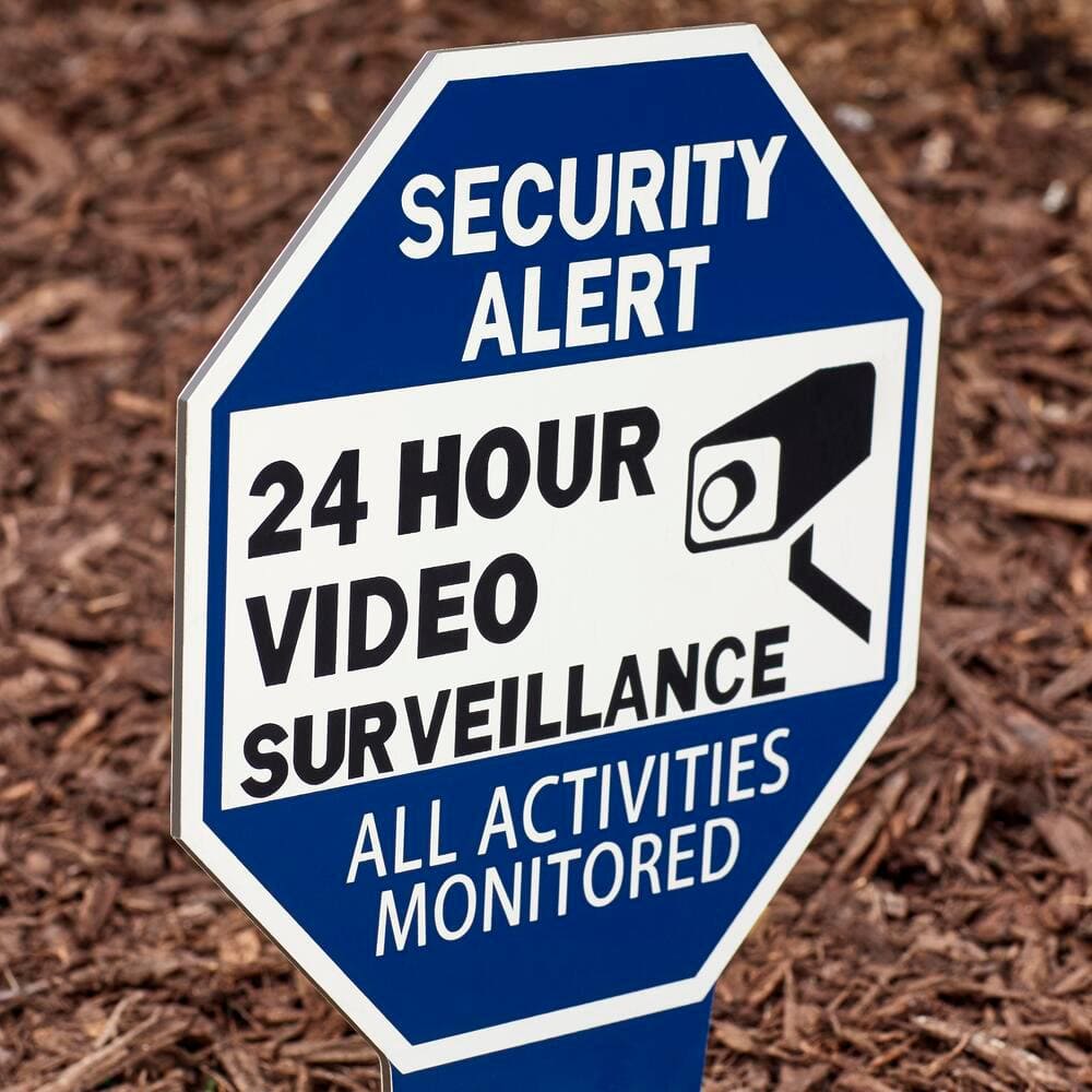 10 in. x 10 in. Aluminum Surveillance Yard Sign - Hercitys
