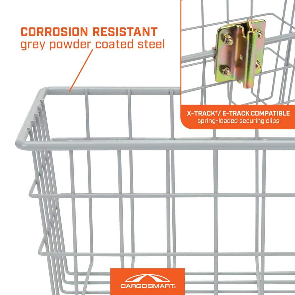 12 in. W x 6 in. H Small Steel Track Basket - Hercitys