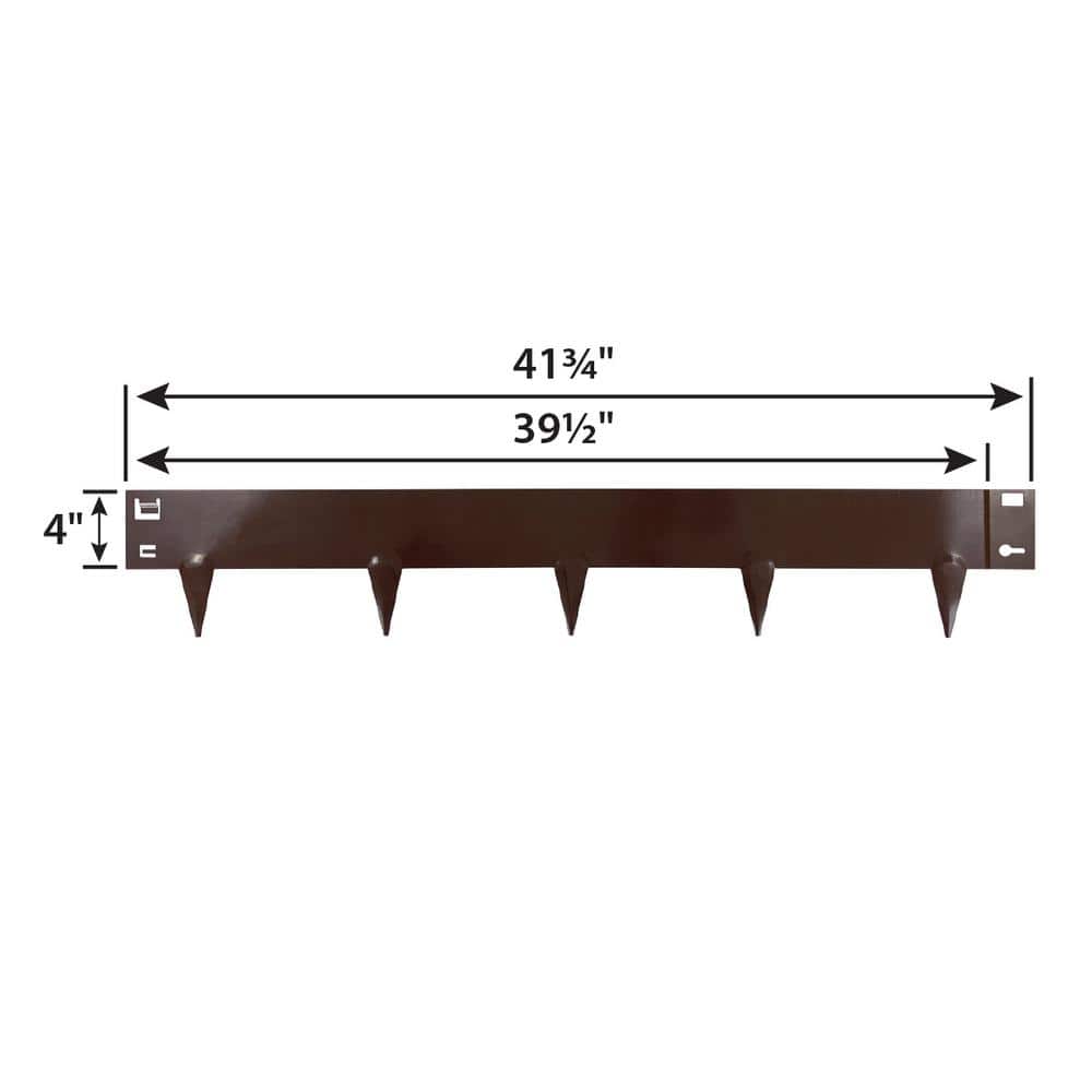 39 in. x 4 in. Brown Steel Landscape Edging (5-Pack) - Hercitys