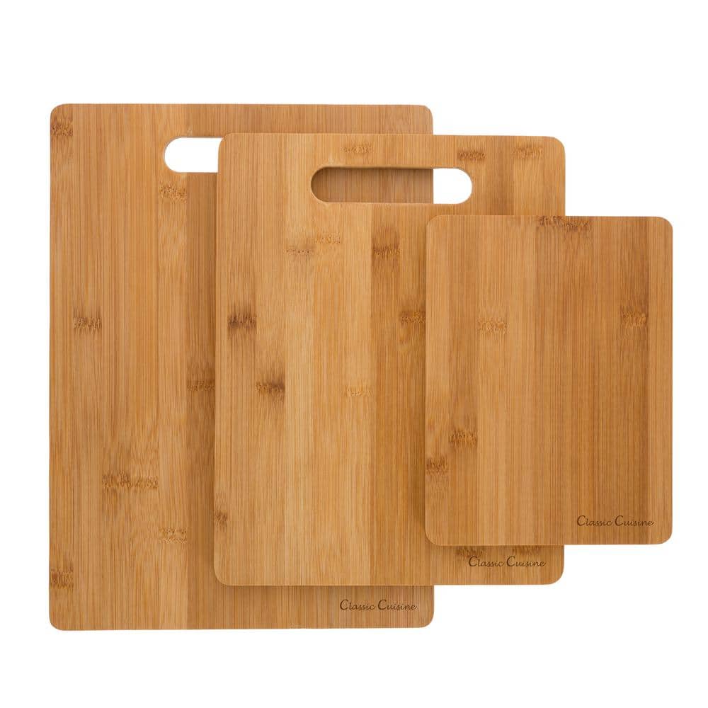 3-Piece Wooden Bamboo Cutting Board Set - Hercitys