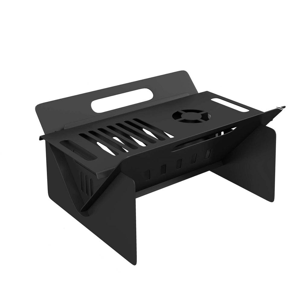 3-in-1 Portable Fire Pit, Stove, Coffee Table, Wood Burning Firepit with Carrying Bag and Quick Assembly, Black - Hercitys