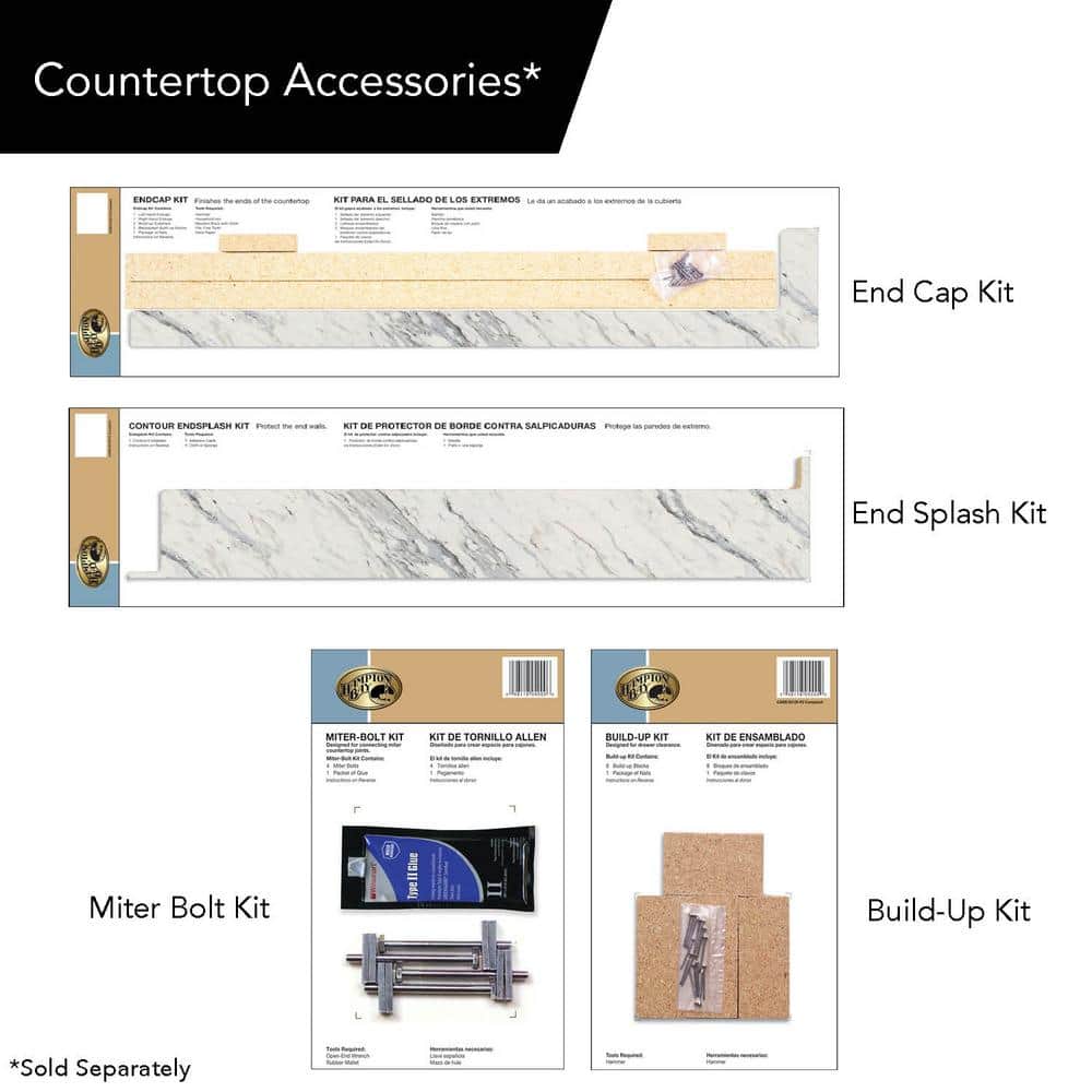 10 ft. Straight Laminate Countertop in Textured Calcutta Marble with Eased Edge and Integrated Backsplash - Hercitys