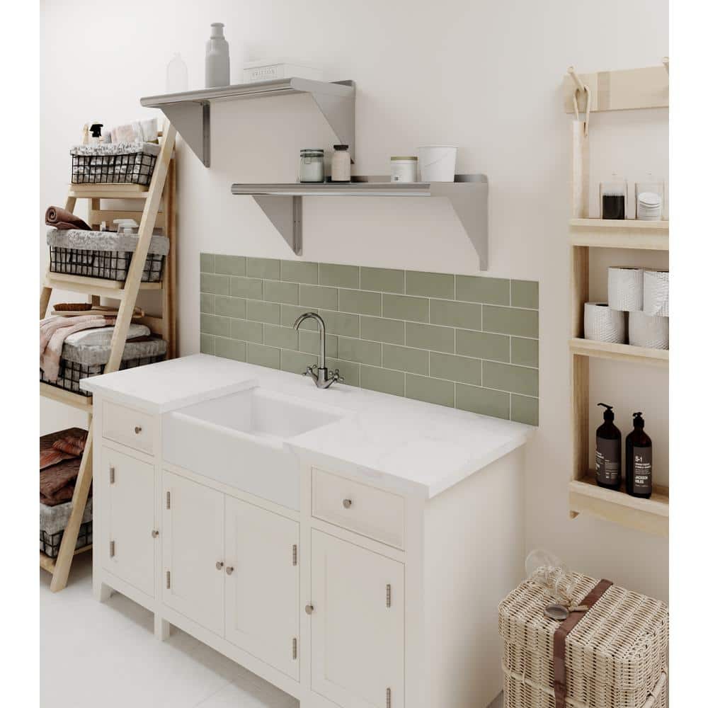 12 in. x 30 in. Stainless Steel Wall Shelf. Kitchen, Restaurant, Garage, Laundry Metal Shelf with Brackets - Hercitys