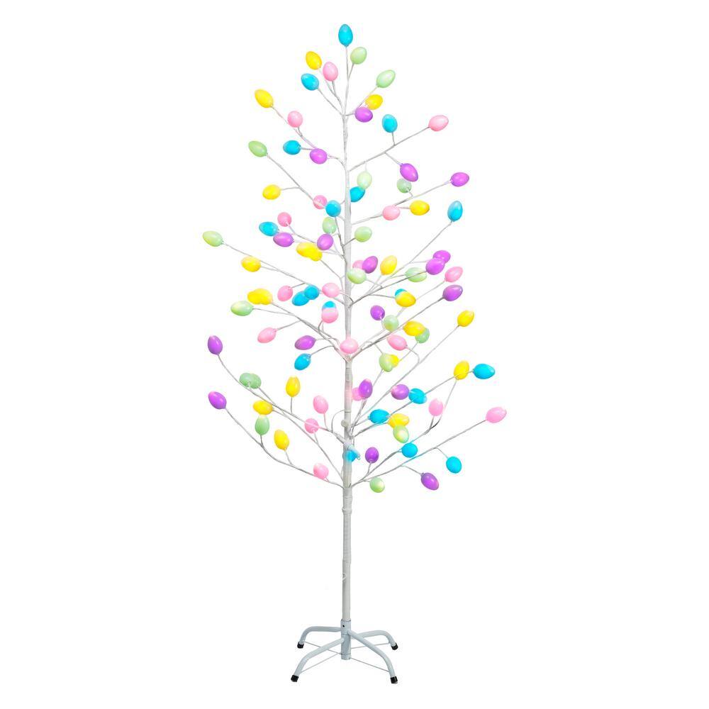5 ft. Multi-Colored LED Lit Easter Egg Tree - Hercitys