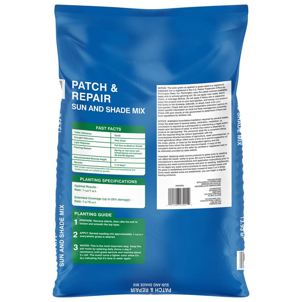 10 lb. Patch and Repair Sun and Shade Grass Seed Mix - Hercitys