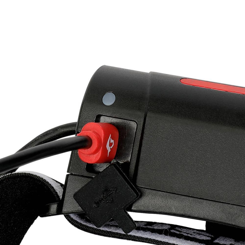 1000 Lumens Dual Power Aluminum Headlight 3.7-Volt 4600 mAh Rechargeable Replacement Battery - Hercitys