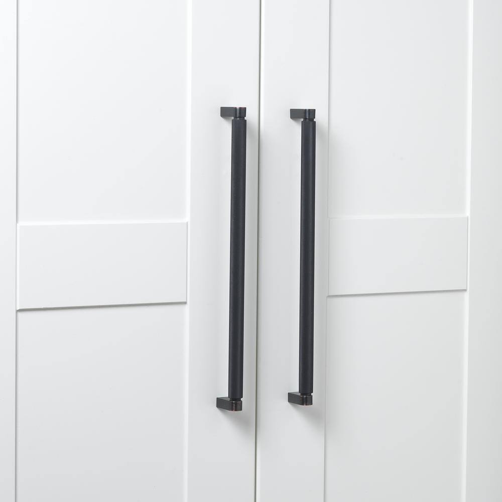 12-5/8 in. (320mm) Center-to Center Oil Rubbed Bronze Knurled Bar Pull (10-Pack ) - Hercitys