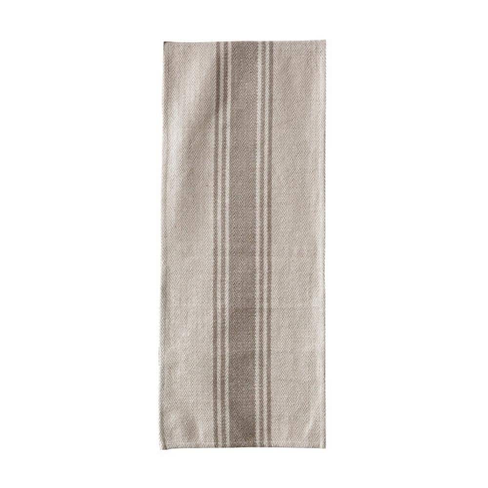 14 in. W x 72 in. L Canvas Table Runner with Khaki Stripes - Hercitys