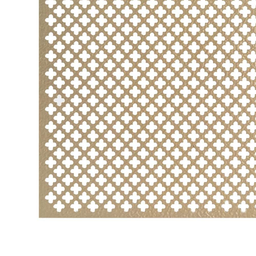 36 in. x 36 in. Cloverleaf Aluminum Sheet in Brass - Hercitys