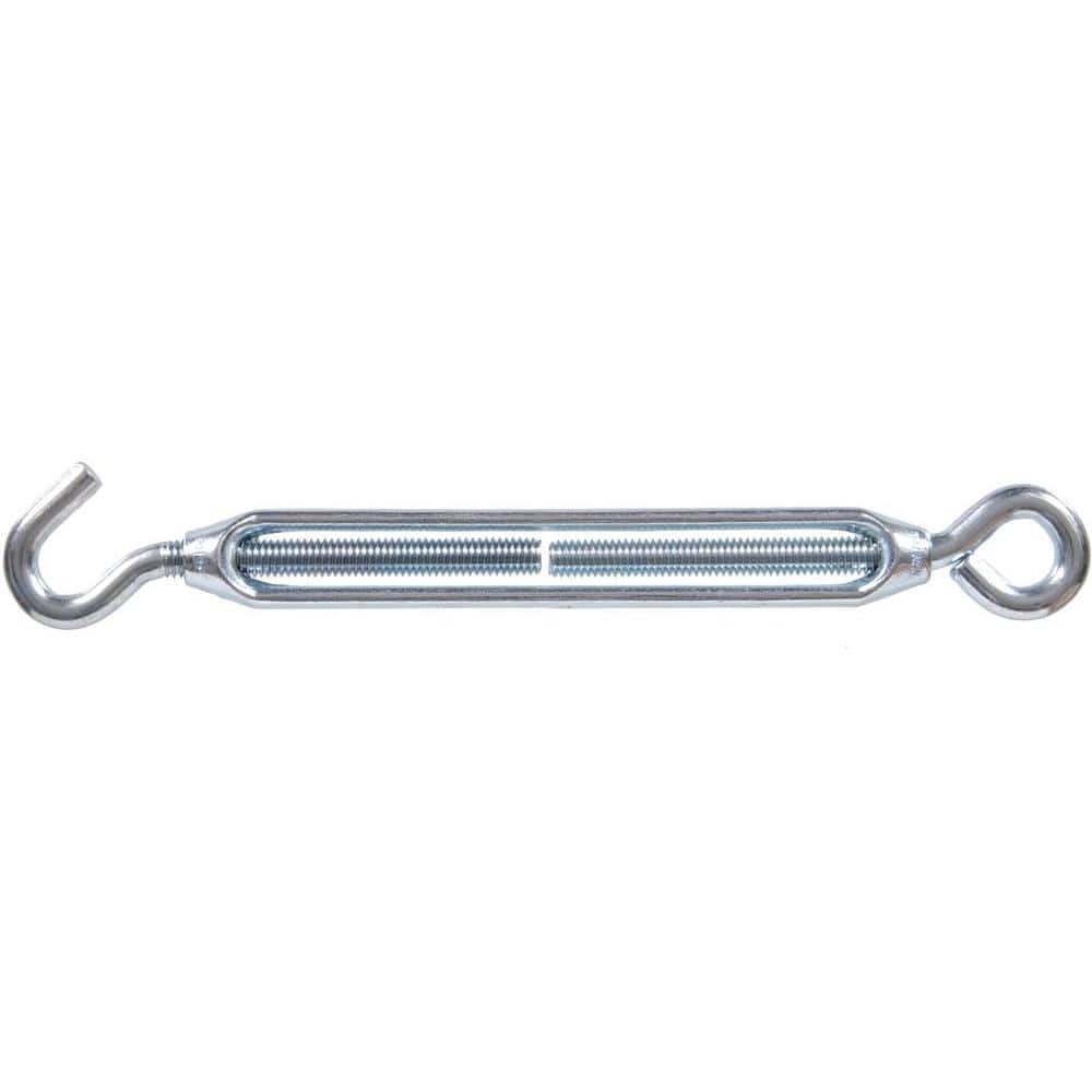 3/8-16 x 16-1/4 in. Hook and Eye Turnbuckle in Zinc-Plated (2-Pack) - Hercitys