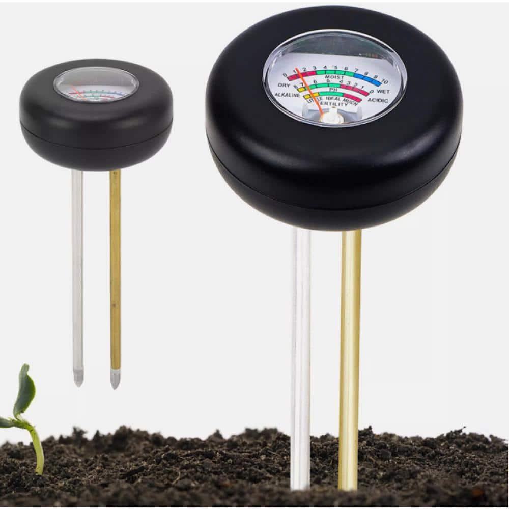 3-in-1 Soil Tester Hygrometer Soil Plant Water Meter Immediate Test Results Moisture PH Hygrometer Fertility, Black - Hercitys