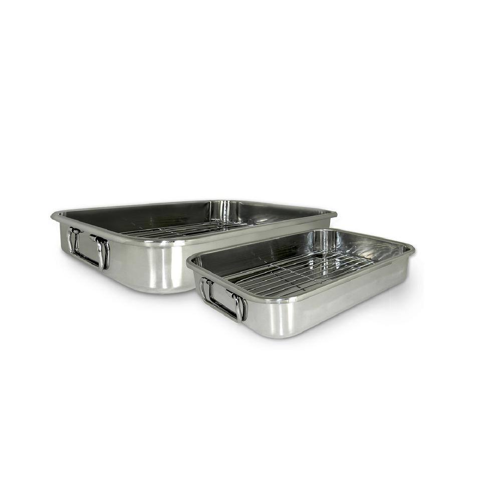 4-Piece All-In-One Lasagna Pan and Roaster with Rack - Hercitys