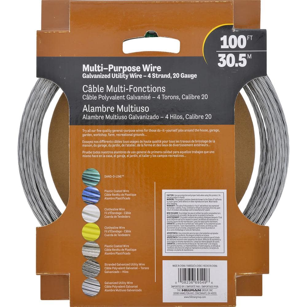 100 ft. 100 lb. 20-Gauge Multi-Purpose Wire - Hercitys