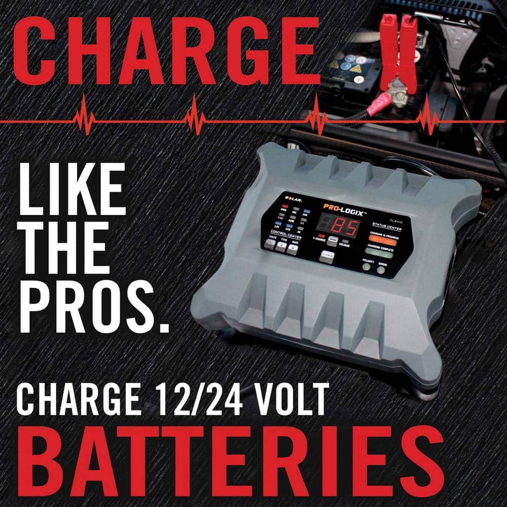 12/24V 10 Amp Intelligent Battery Charger, Battery Maintainer - Hercitys