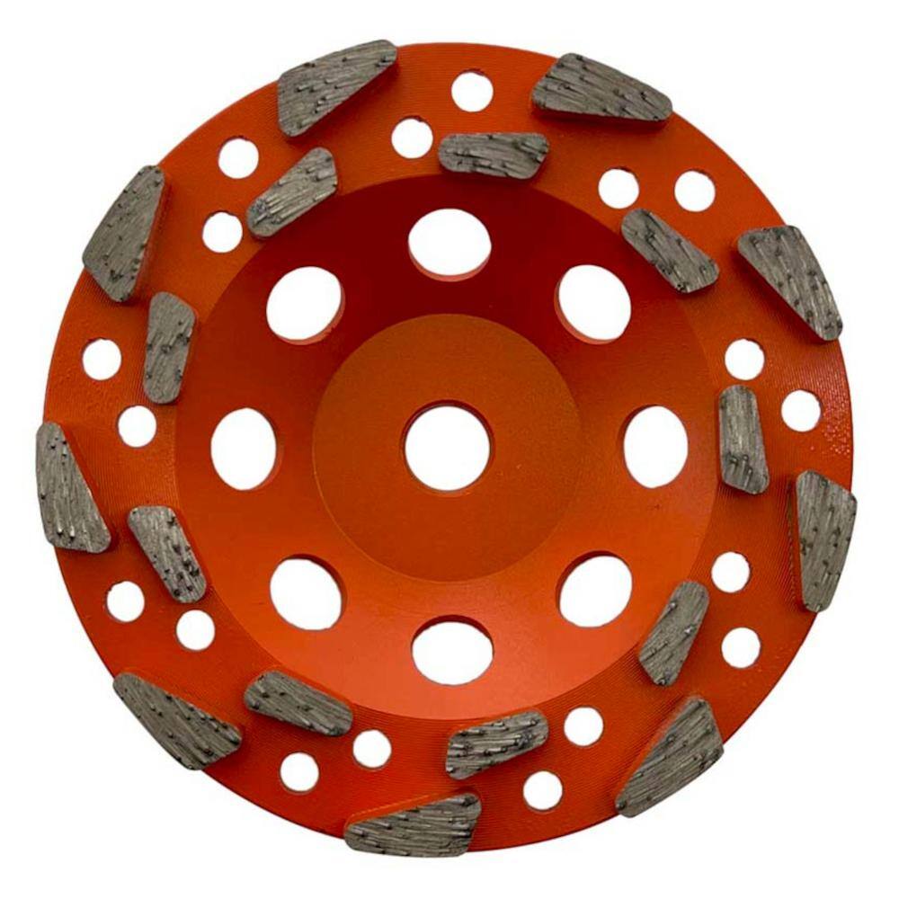 5 in. Concrete, Segmented Rim, 18 Diamond Blade Segments, Premium Aggressive Diamond Grinding Wheel, 5/8 in. 11 Arbor - Hercitys