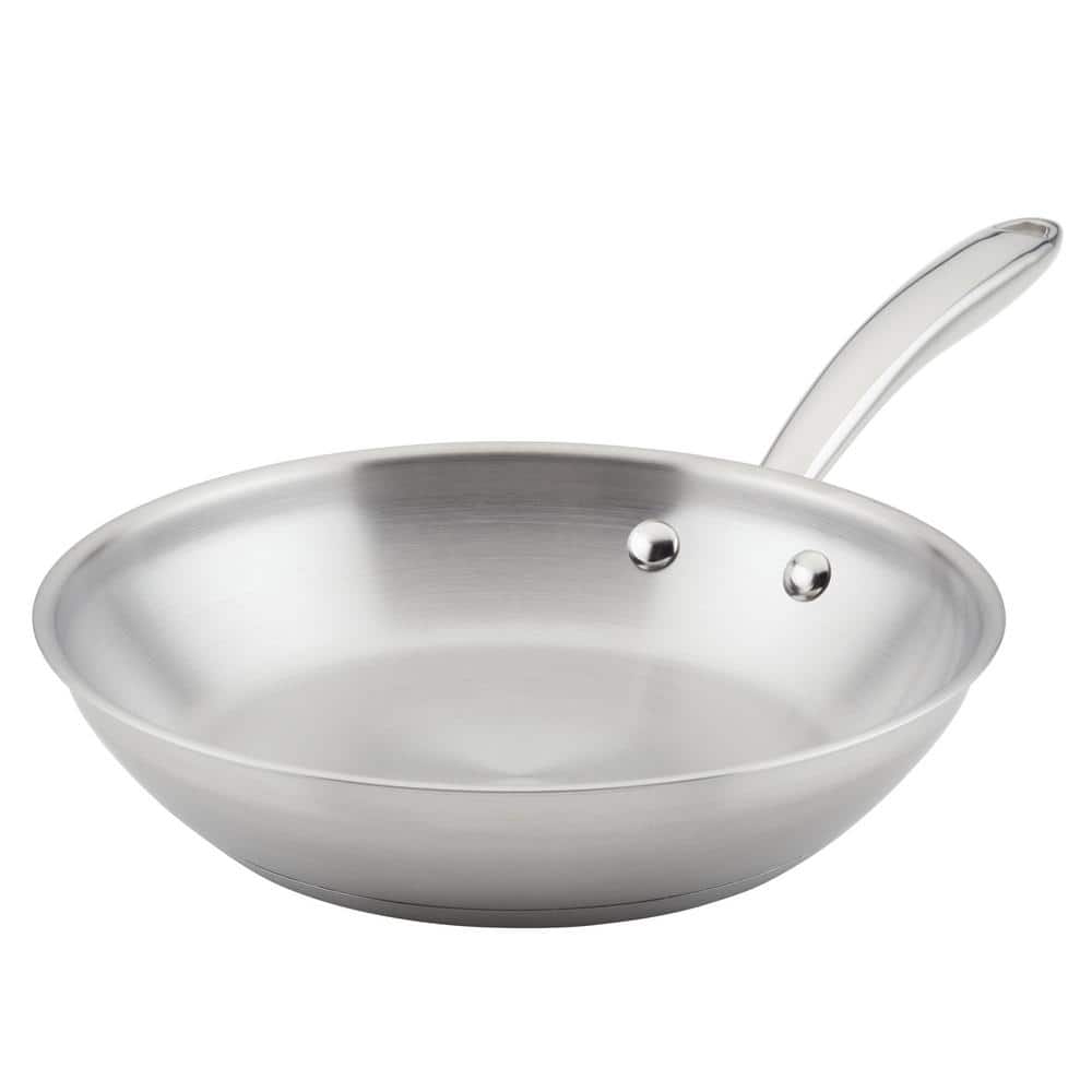 10 in. Stainless Steel Frying Pan in Silver - Hercitys