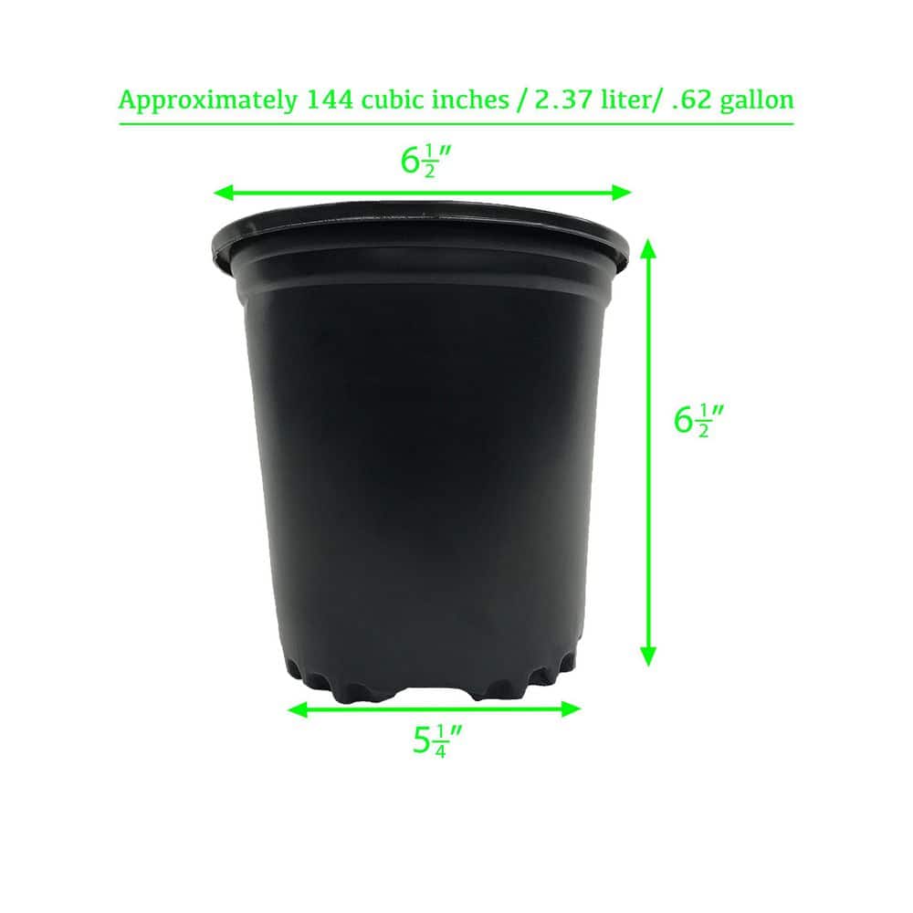 1/2 Gal. Plastic Nursery Pots with Saucers (5-Pack) - Hercitys