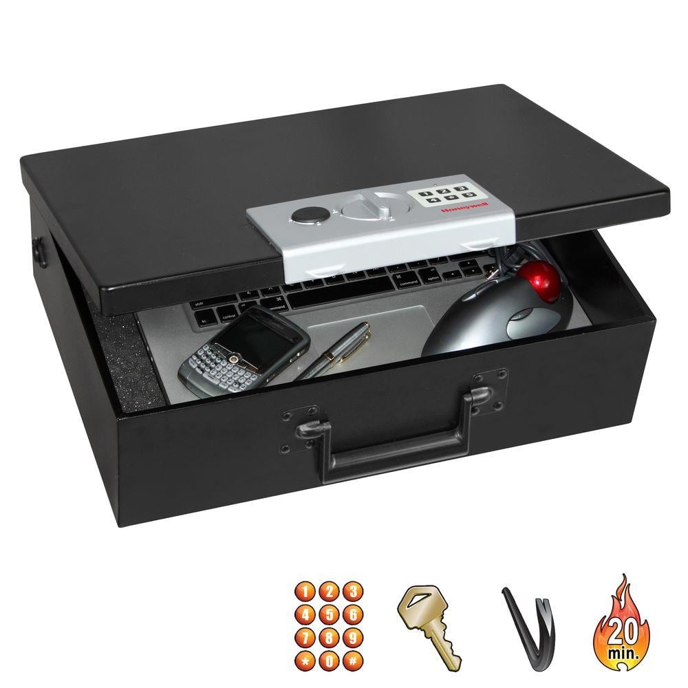 0.48 cu. ft. Fire Resistant Steel Laptop Security Box with Programmable Digital Lock - Hercitys