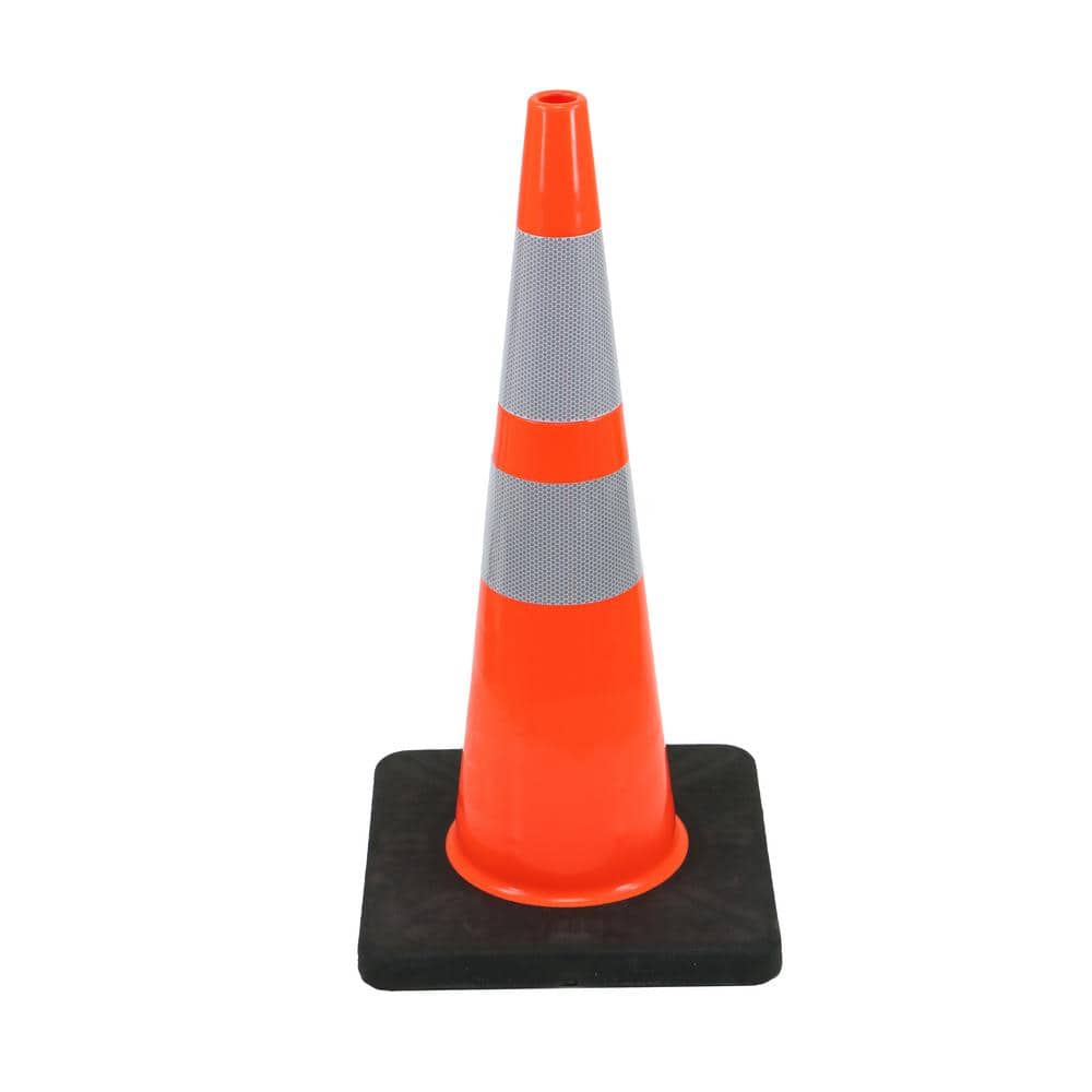 28 in. Orange Reflective PVC Injection Molded Cone - Hercitys