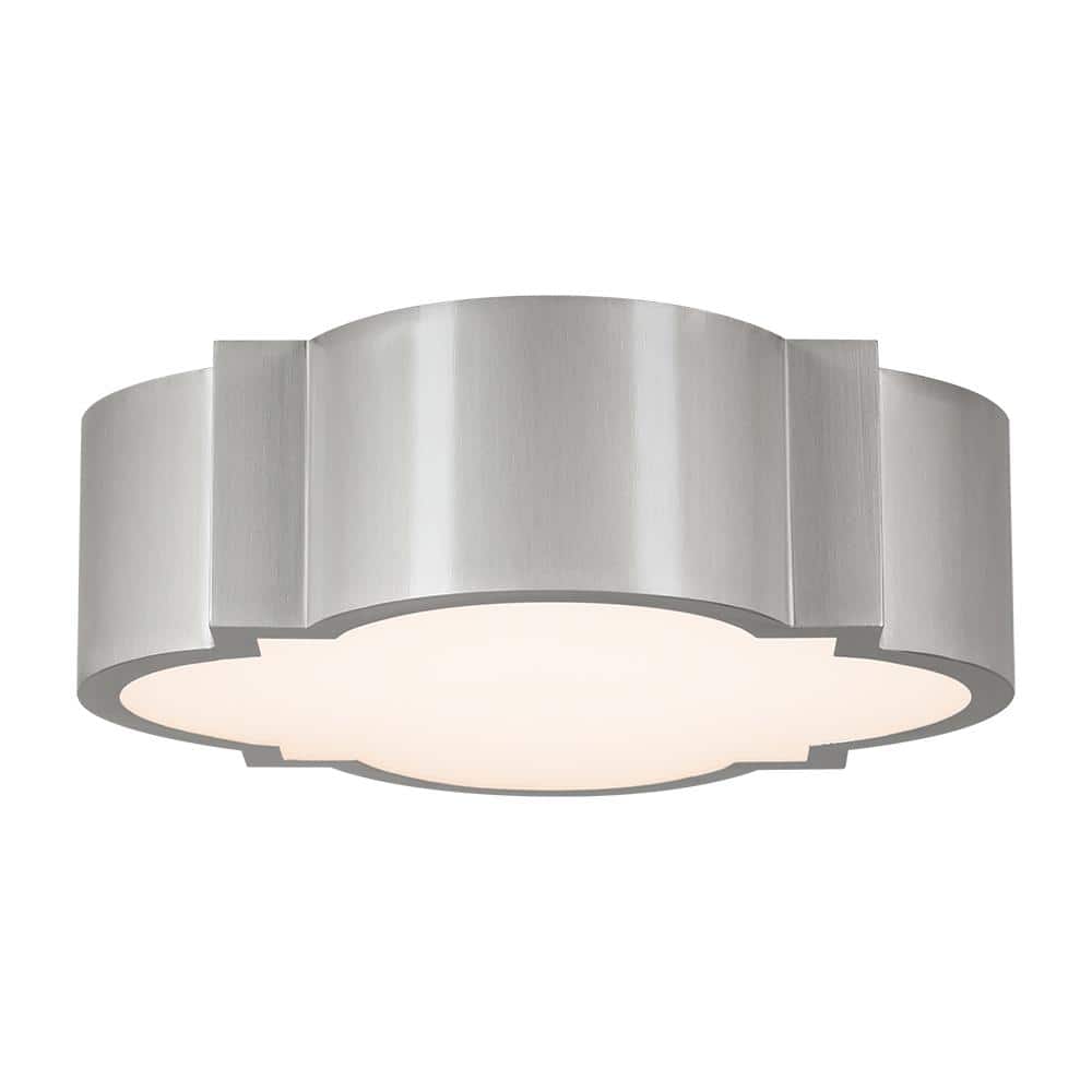 15 in. Brushed Nickel Integrated LED Flush Mount - Hercitys