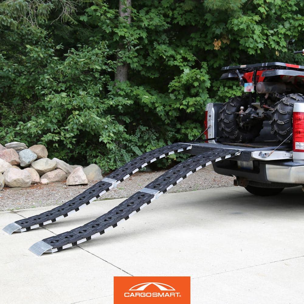 12 in. W x 90 in. L 750 lb. Capacity Hybrid S-Curve Centerfold Truck Loading Ramp (Includes 1 Ramp) - Hercitys