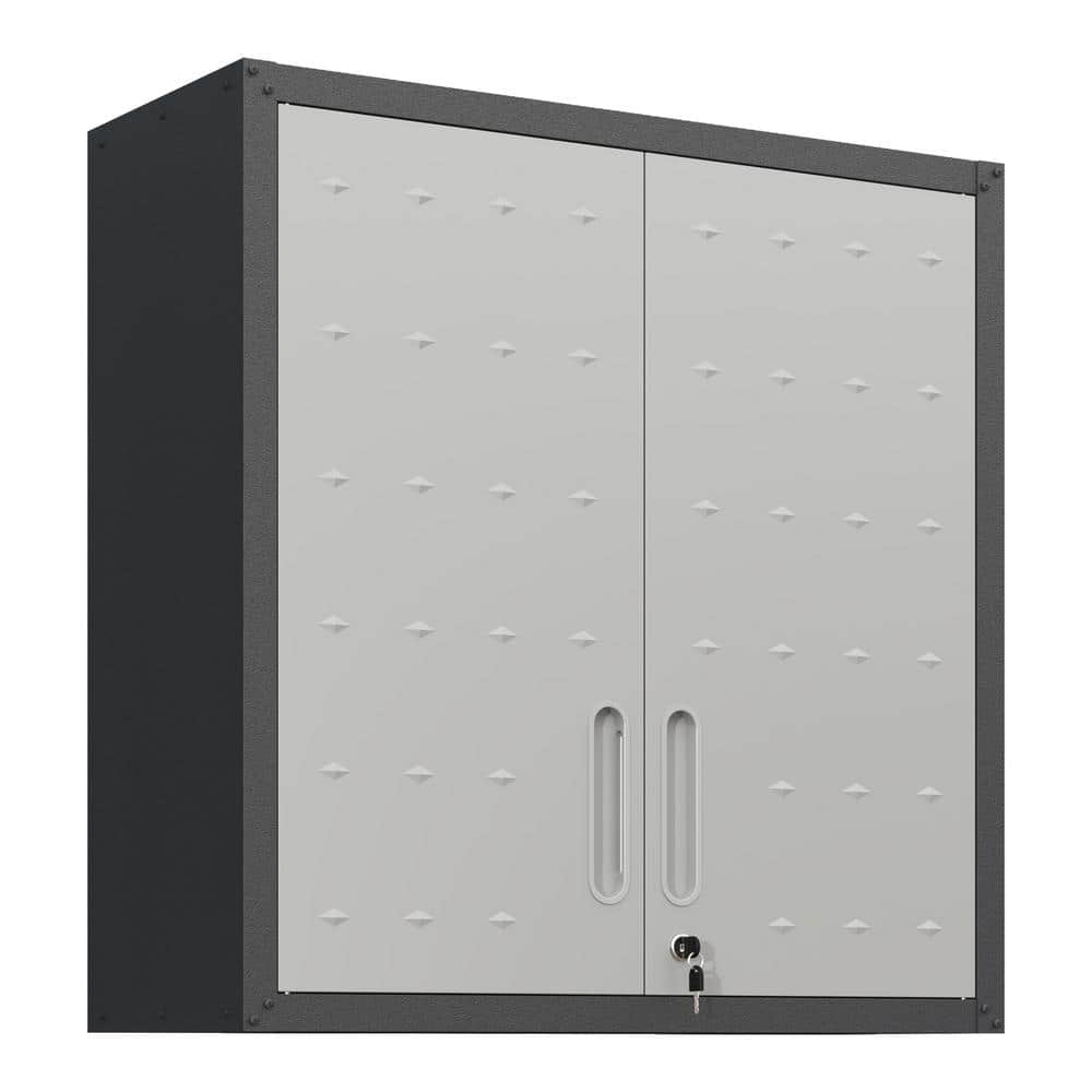 29.52 in. W x 11.81 in. D x 30.31 in. H Heavy-Duty Steel Wall Garage Cabinet, Tool Storage Cabinet in Gray - Hercitys