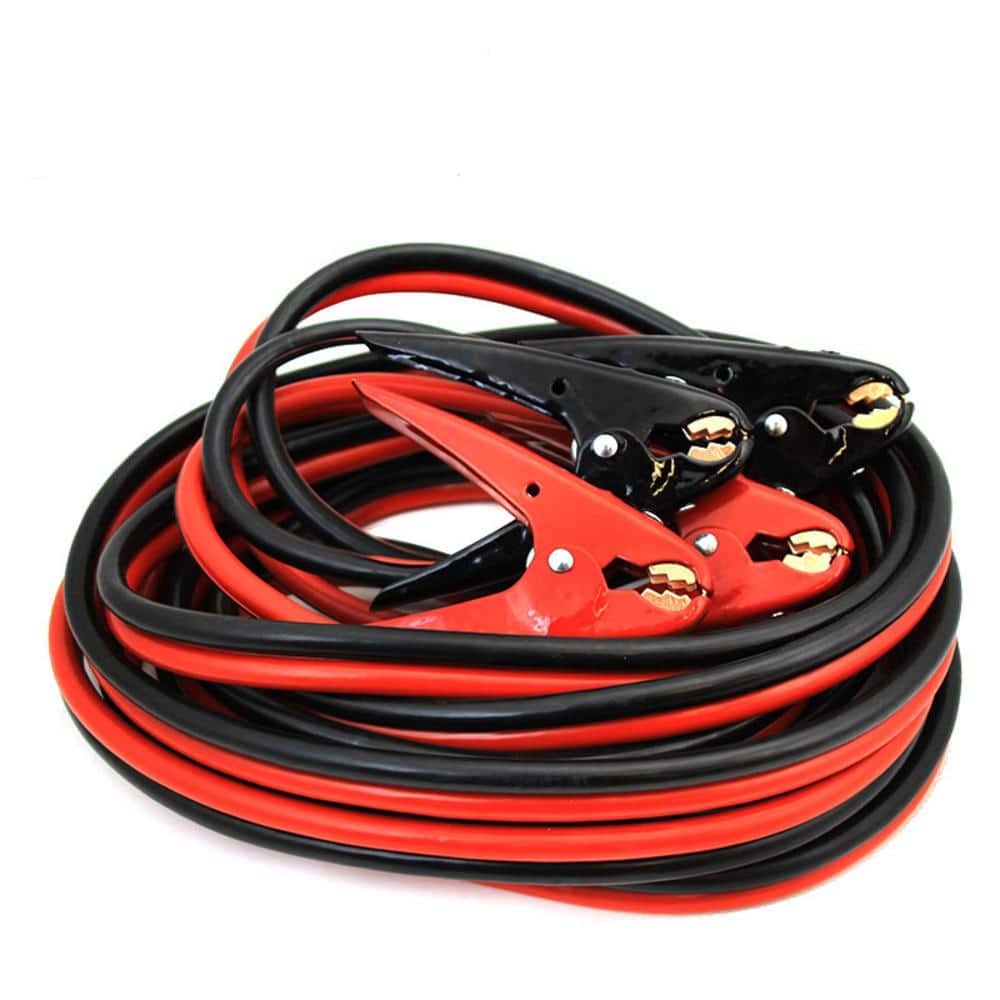 25 ft. 600 Amp 2-Gauge Booster Jumper Cables with Heavy-Duty Parrot Jaw Clamps + Portable Case - Hercitys