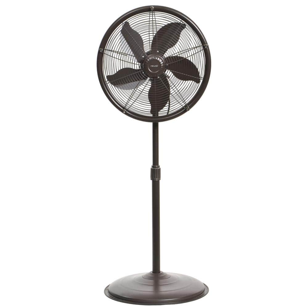18 in. 3-Speed Outdoor Misting Fan and Pedestal Fan Combination with Sturdy All Metal Design for 600 sq. ft. – Brown - Hercitys
