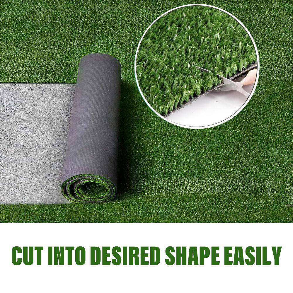 0.4in Pile Height 7 ft. x 15 ft. Green Artificial Grass Turf - Hercitys