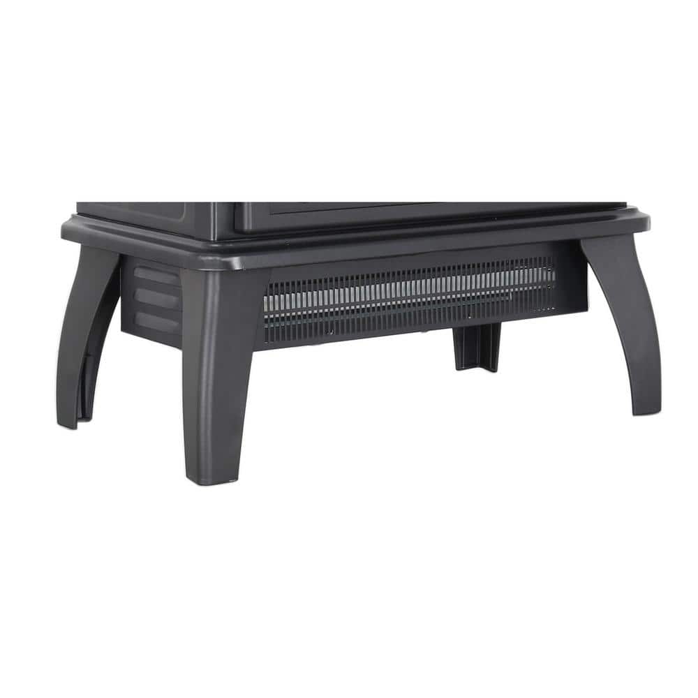 10 in. Freestanding Electric Infrared Quartz Fireplace Stove with remote control - Hercitys