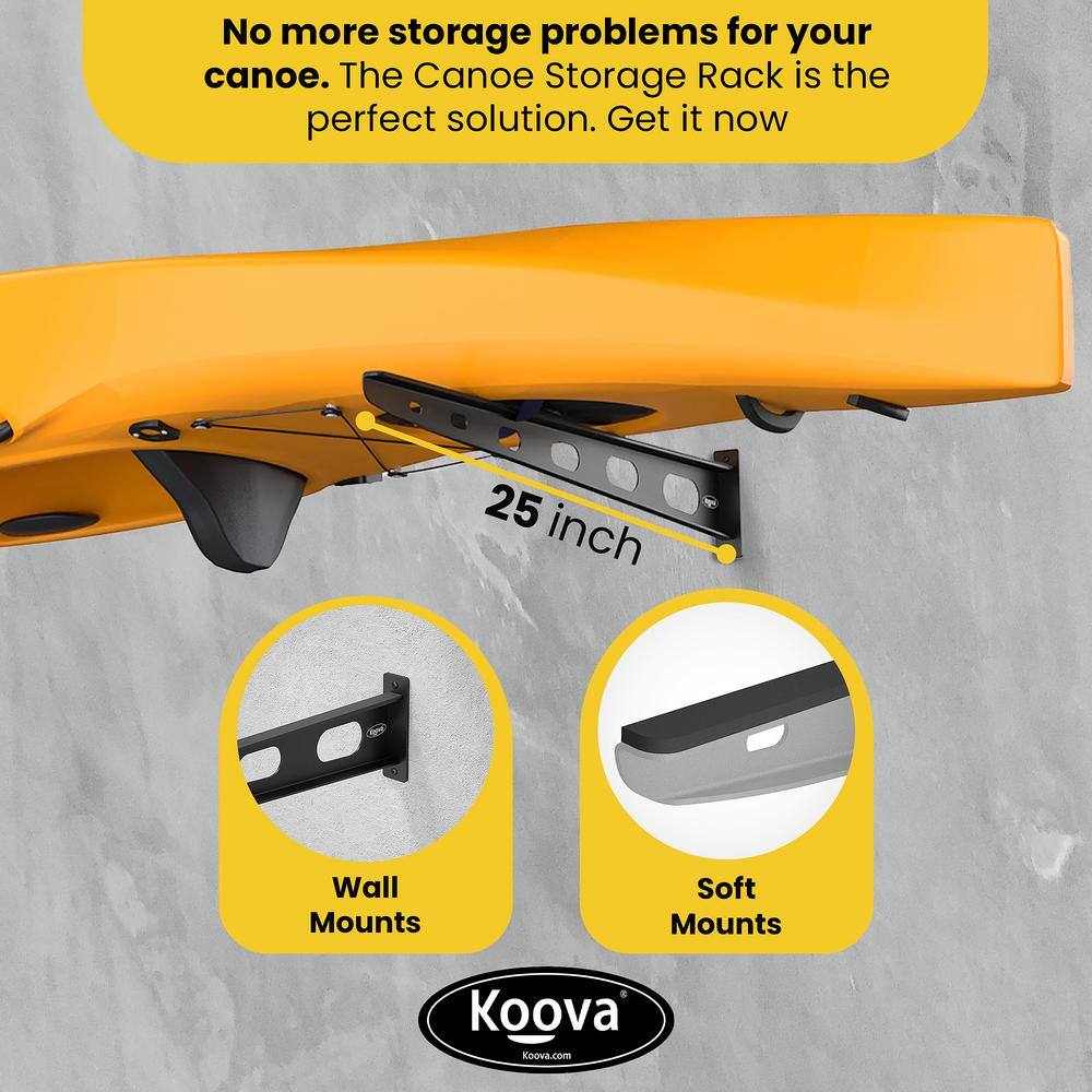 4- Kayak 25” Wall Mounted Storage Racks - Hercitys