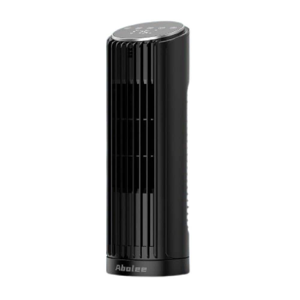 13 in. 4-Fan Speeds Desktop Fan in Black Finish with 70° Oscillating Desk Fan, 4-Modes, 12-Timer Bladeless Portable Fan - Hercitys