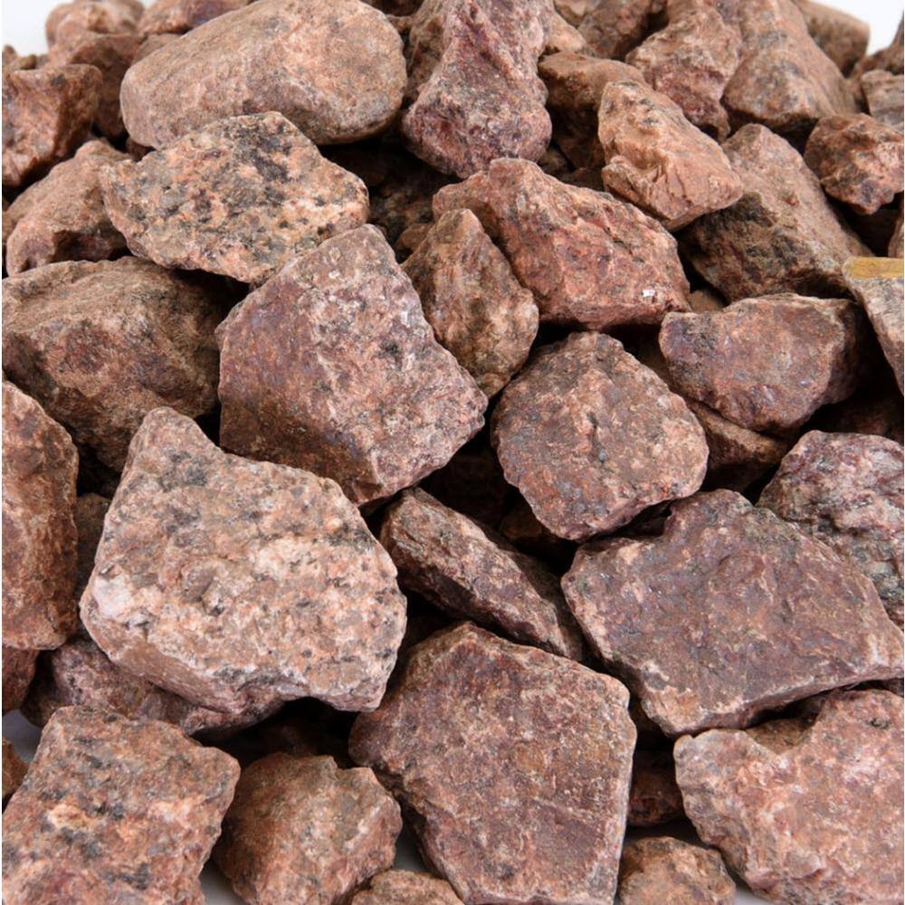 0.25 cu. ft. 3/8 in. Indian Red Crushed Landscape Rock for Gardening, Landscaping, Driveways and Walkways - Hercitys