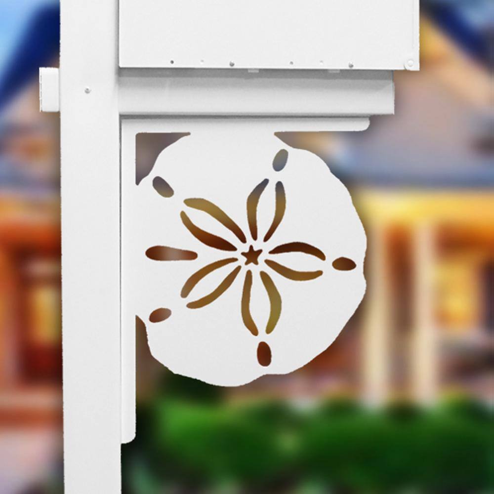 16 in. Paintable PVC Decorative Sand dollar Mailbox or Porch Bracket - Hercitys