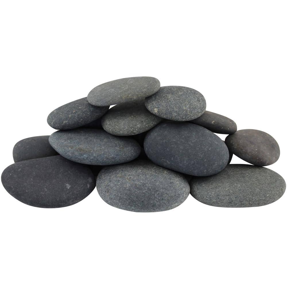 0.25 cu. ft. 20 lbs. 1 in. to 3 in. Grey Mexican Beach Pebble Landscape Rock - Hercitys