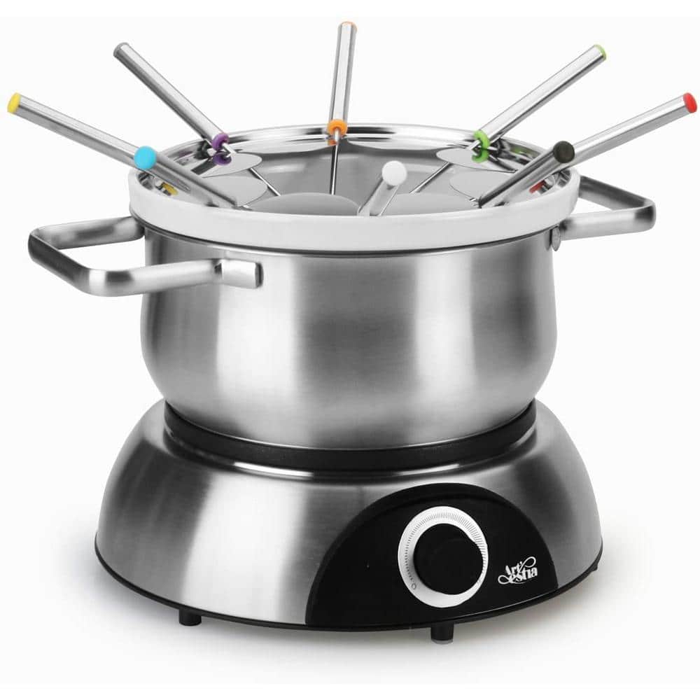350 W Black Stainless Steel Electric S’mores and Fondue Maker - Hercitys