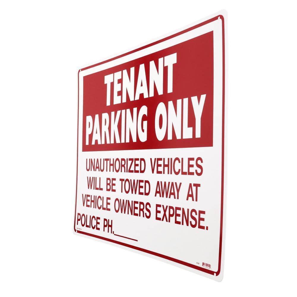 24 in. x 18 in. Tenant Parking Sign Printed on More Durable, Thicker, Longer Lasting Styrene Plastic - Hercitys