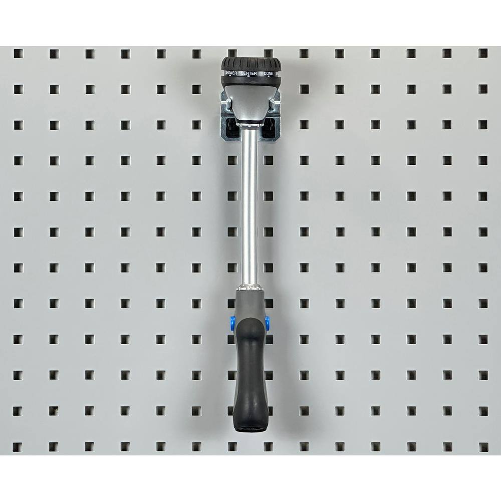 1 in. Double Rod 30 Degree Bend 3/16 in. Dia Zinc Plated Steel Pegboard Hook (5-Pack) - Hercitys